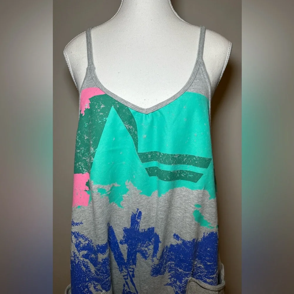 FP Movement Hot Shot Printed Onesie Small Gray Ski Graphic Jumpsuit Romper Comfy - Picture 4 of 10